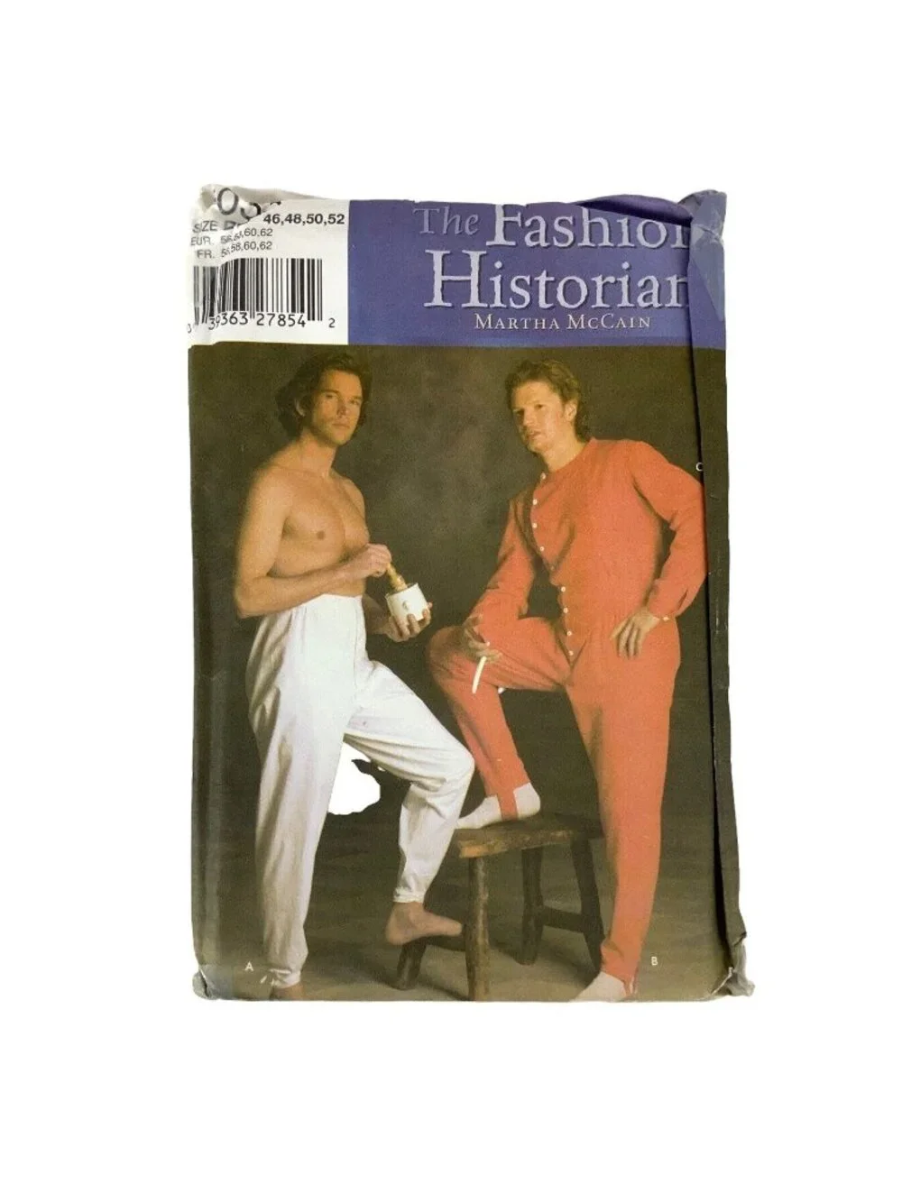 Simplicity 5033 Mens Costume Pattern Long Johns & Pants Sizes 46-52 New Uncut